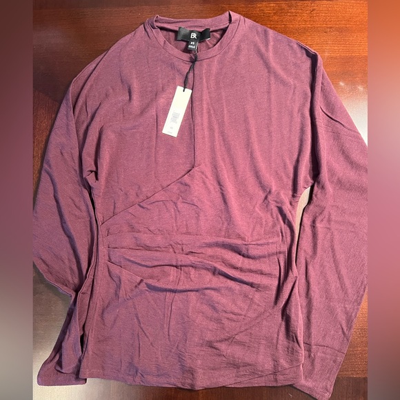 NWT Aleah Purple Prune Wool Blend Draped Top       Sz XS - Picture 4 of 6